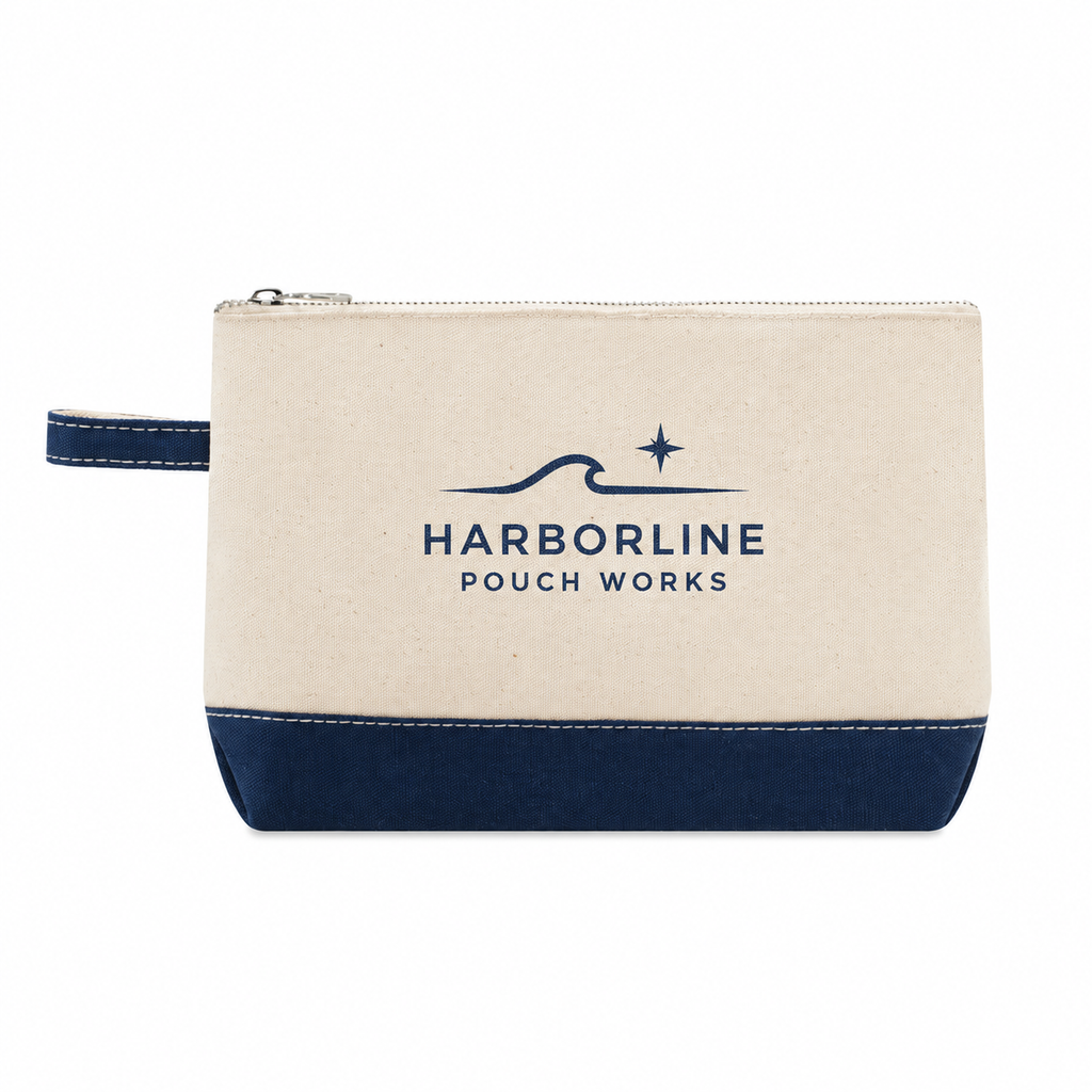Small Cotton Canvas Cosmetic Pouch (11'' W X 7'' H) 12 Oz