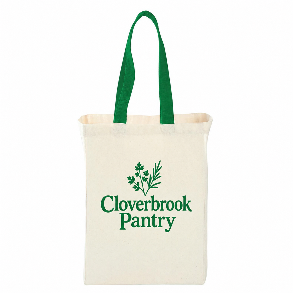 Medium Cotton Canvas Grocery Bag (10'' W X 14'' H) 7 Oz
