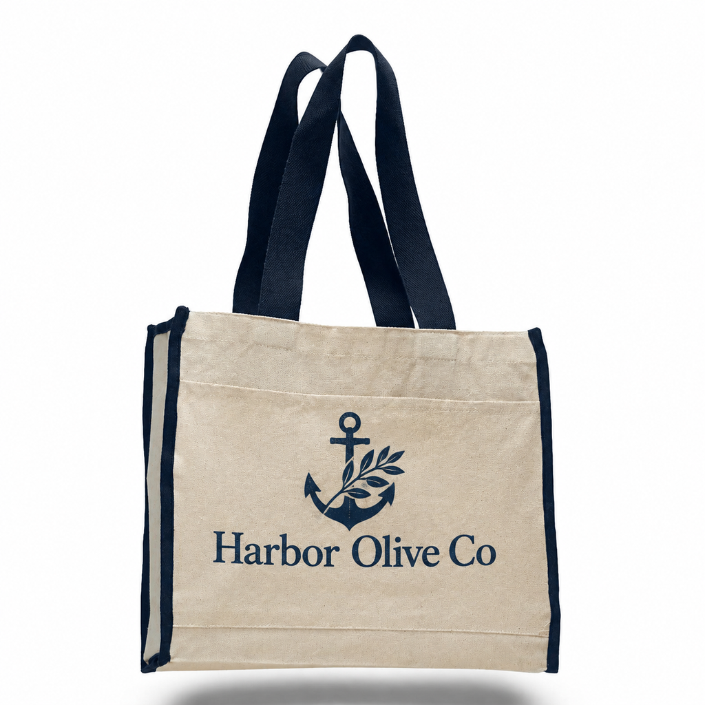 Medium Cotton Canvas Gusset Tote Bag (14'' W X 12'' H) 12 Oz