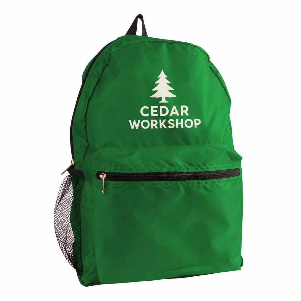 Medium Polyester Nylon Backpack (12'' W X 16.5'' H) 210D