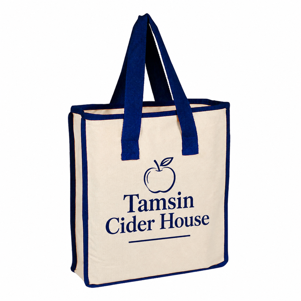 Medium Cotton Canvas Accent Color Bag (14'' W X 15'' H) 12 Oz