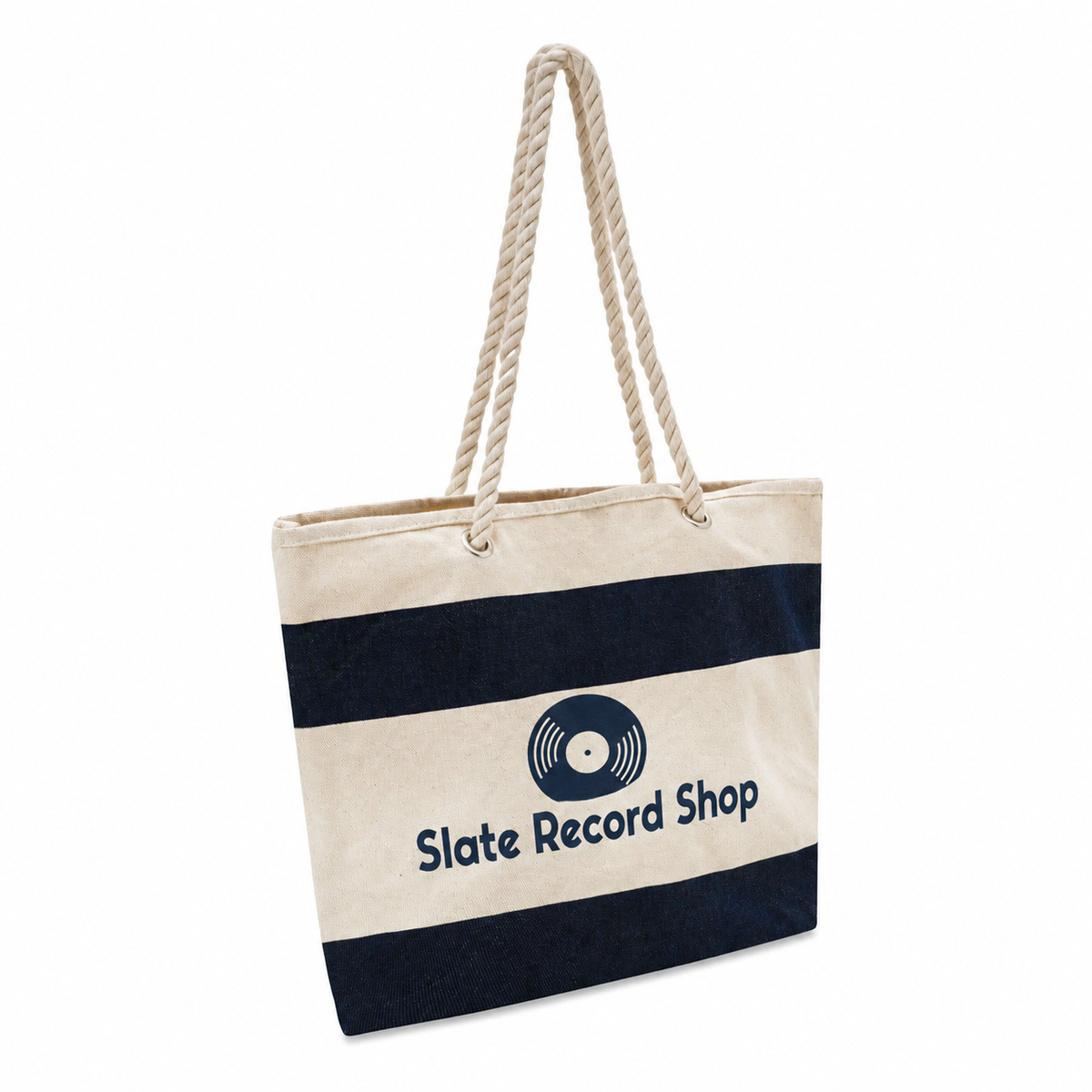 Large Cotton Canvas Sailing Tote Bag (18'' W X 13'' H) 16 Oz
