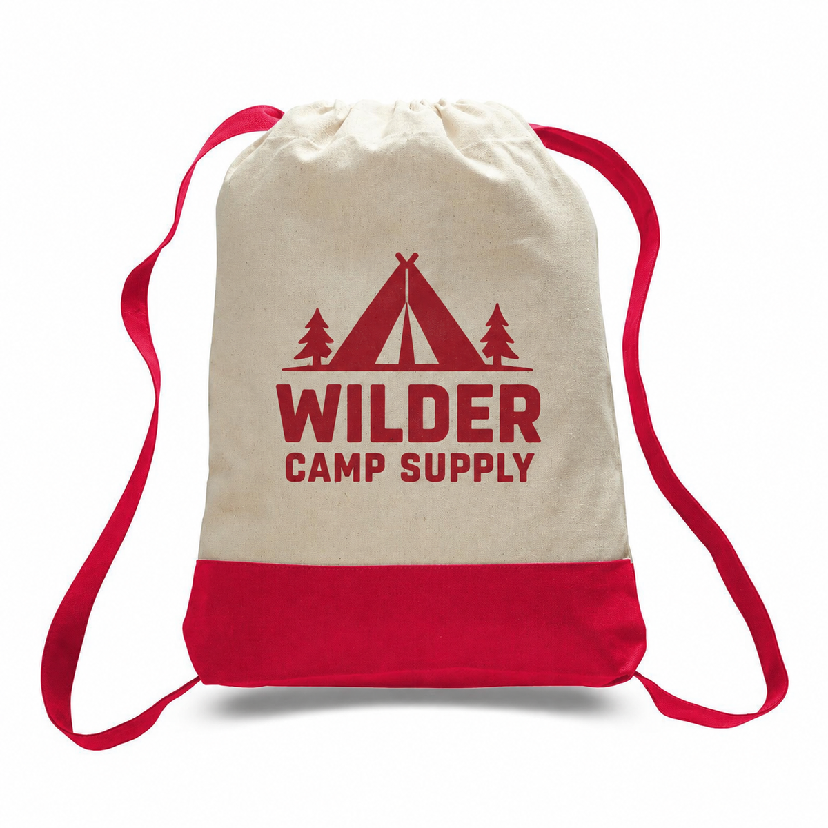 Large Cotton Canvas Sports Backpack (14'' W X 18'' H) 12 Oz