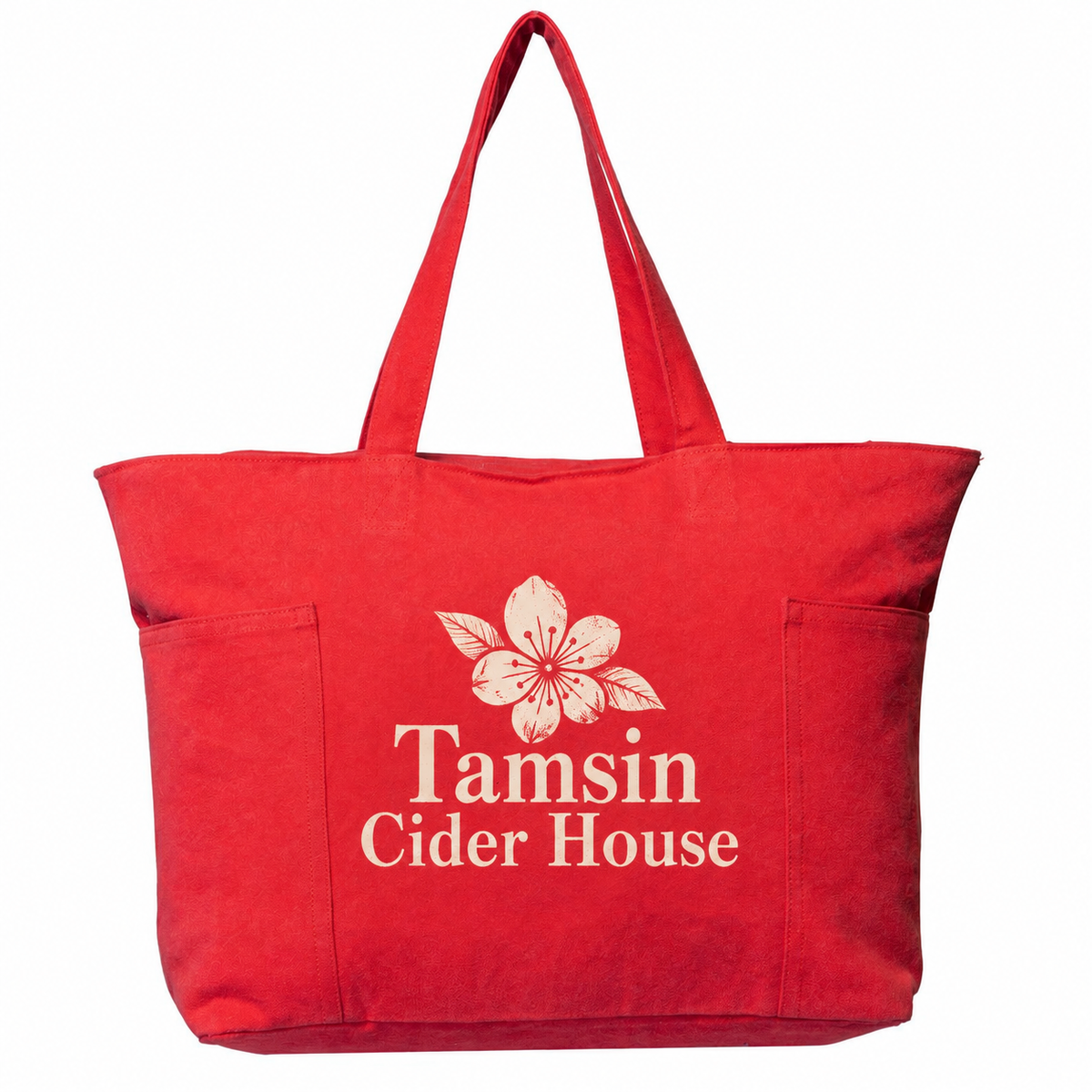 Large Cotton Canvas Stone Washed Tote Bag (21.6'' W X 13'' H) 14 Oz