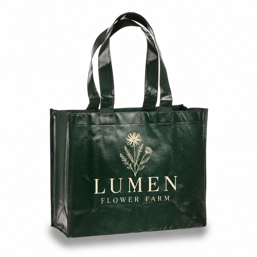 Medium Polypropylene Attractive Laminated Tote Bag (15.75'' W X 12.5'' H) 110 Gsm