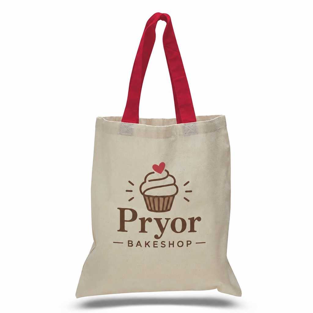 Large Cotton Canvas Economical Tote Bag (15'' W X 16'' H) 6 Oz