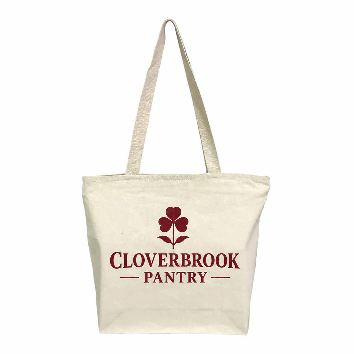 Medium Cotton Canvas Zippered Tote Bag (15'' W X 12'' H) 12 Oz