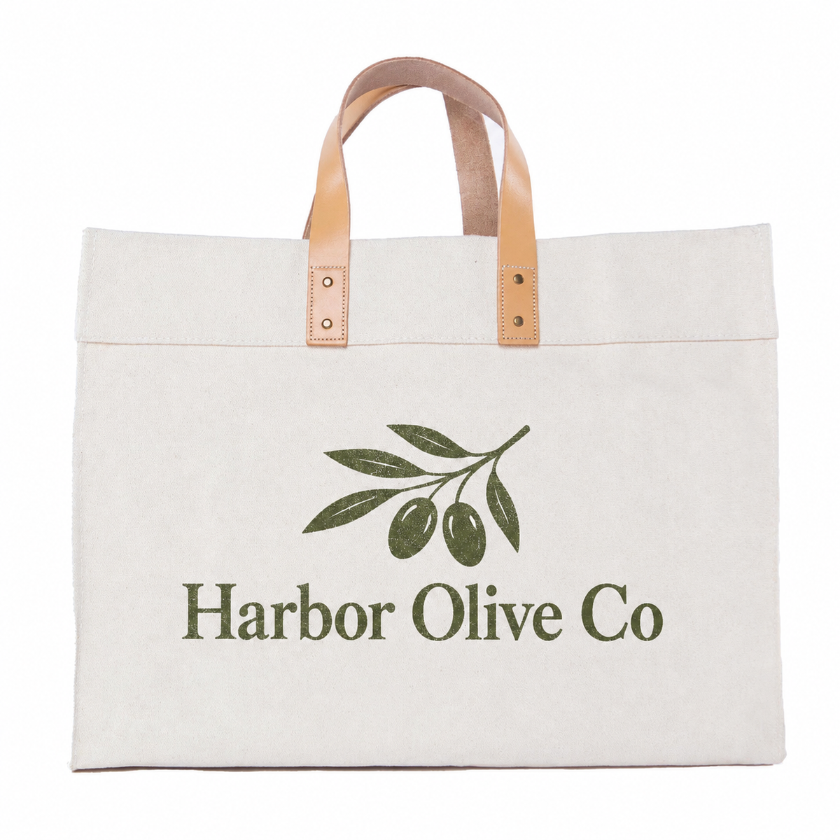 Large Cotton Canvas City Tote Bag (18'' W X 14'' H) 20 Oz