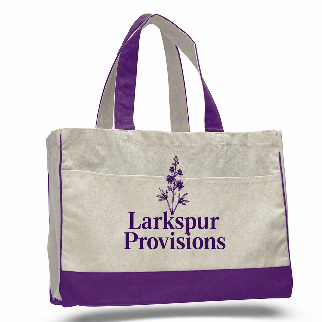 Medium Cotton Canvas Classy Tote Bag (17'' W X 13'' H) 12 Oz