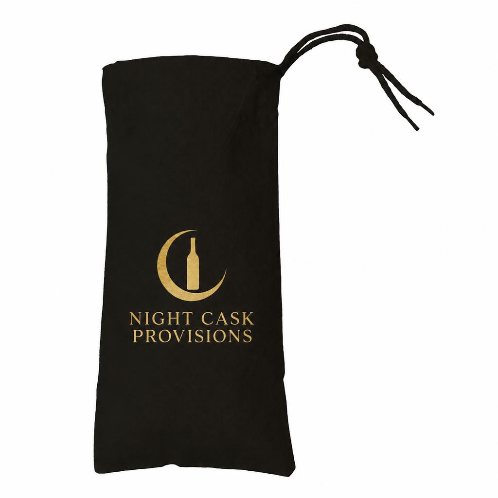 Small Cotton Canvas Drawstring Wine Tote Bag (6.25'' W X 13'' H) 7 Oz