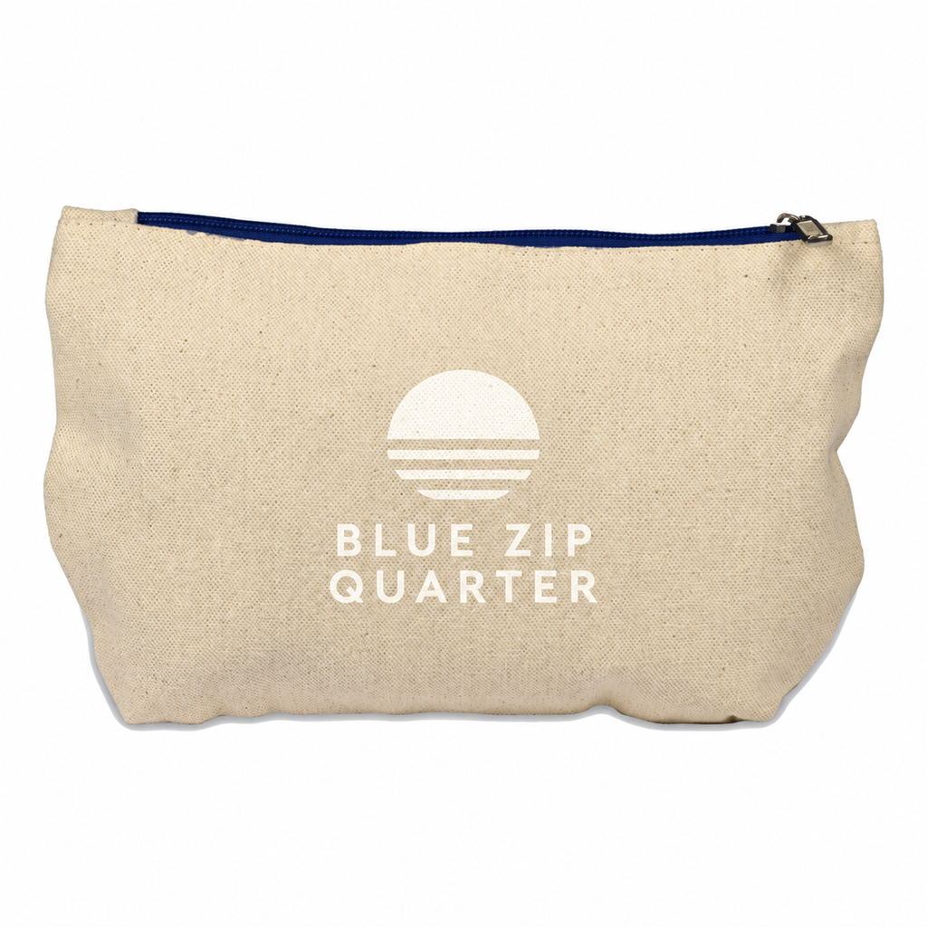 Small Cotton Canvas Zippered Pouch (9.75'' W X 6'' H) 12 Oz
