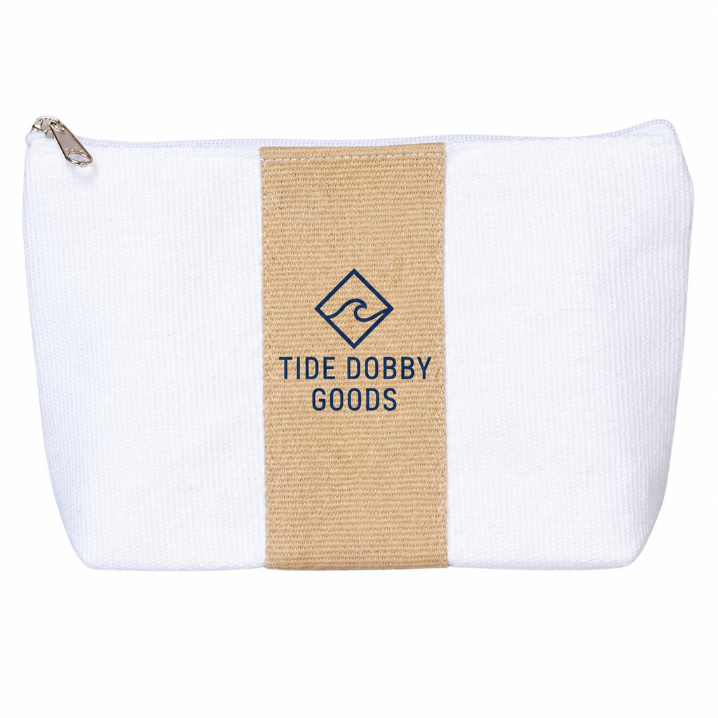 Small Dobby Cotton Beach Club Mate Pouch (9.8'' W X 5.9'' H) 18 Oz
