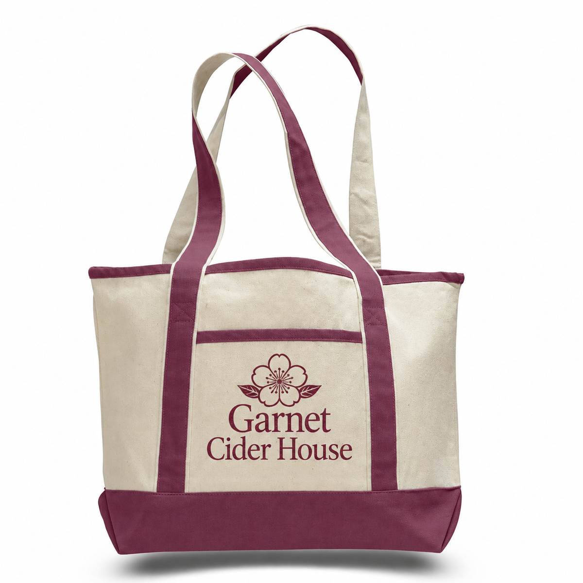 Medium Cotton Canvas Deluxe Shopping Tote Bag (18.5'' W X 12'' H) 12 Oz