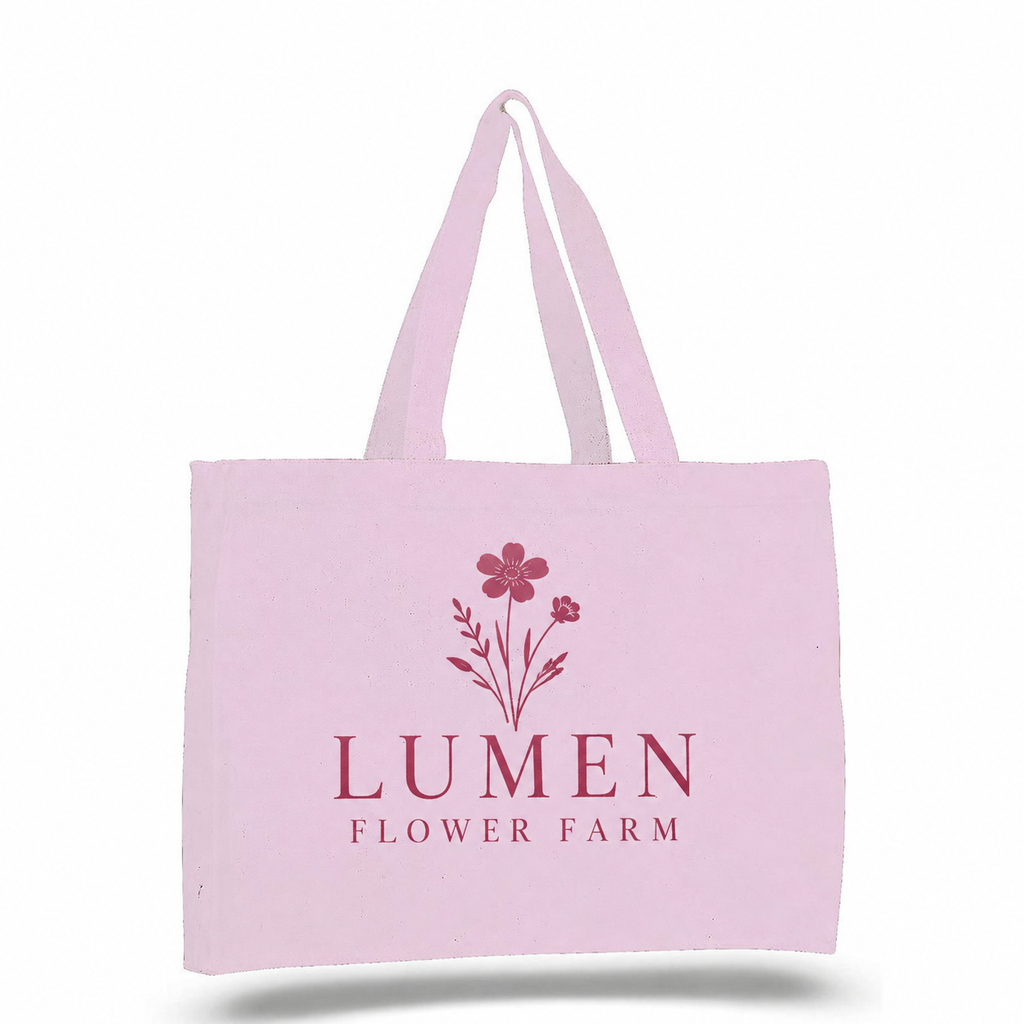 Medium Cotton Canvas Tote And Go Bag Tote Bag (15'' W X 12'' H) 12 Oz