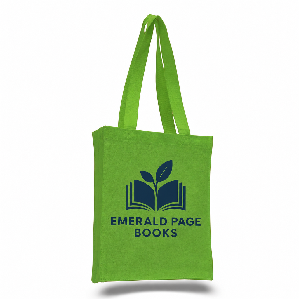 Small Cotton Canvas Book Tote Bag (10'' W X 12'' H) 12 Oz