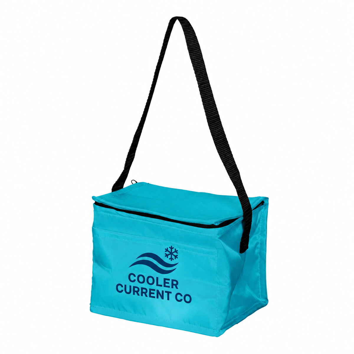 Small Polyester 6 Can Cooler Bag (8'' W X 6'' H) 210D