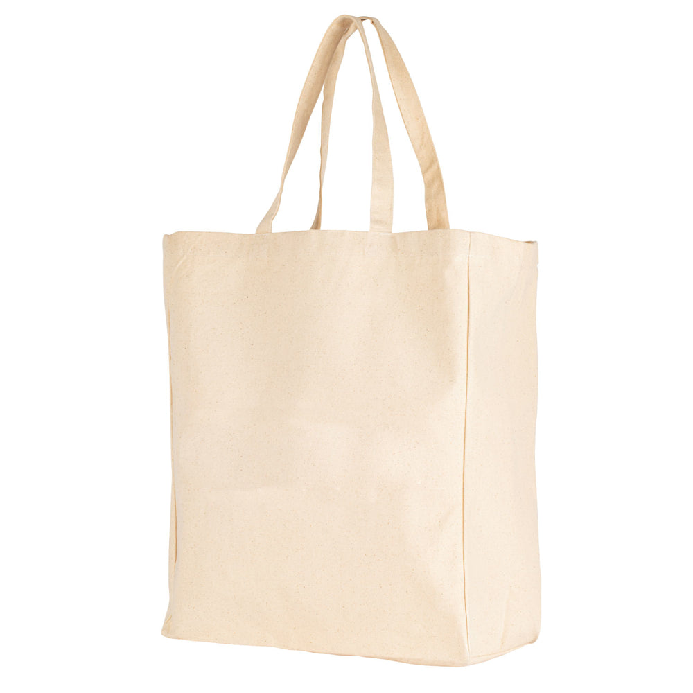 Large Cotton Canvas Grocery Bag (15'' W X 18'' H) 12 Oz-Bag-Brand Your Tote-Natural-Brand Your Tote