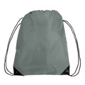 Large Polyester Economical Sports Bag (14'' W X 18'' H) 210D-Bag-Brand Your Tote-Grey-Brand Your Tote