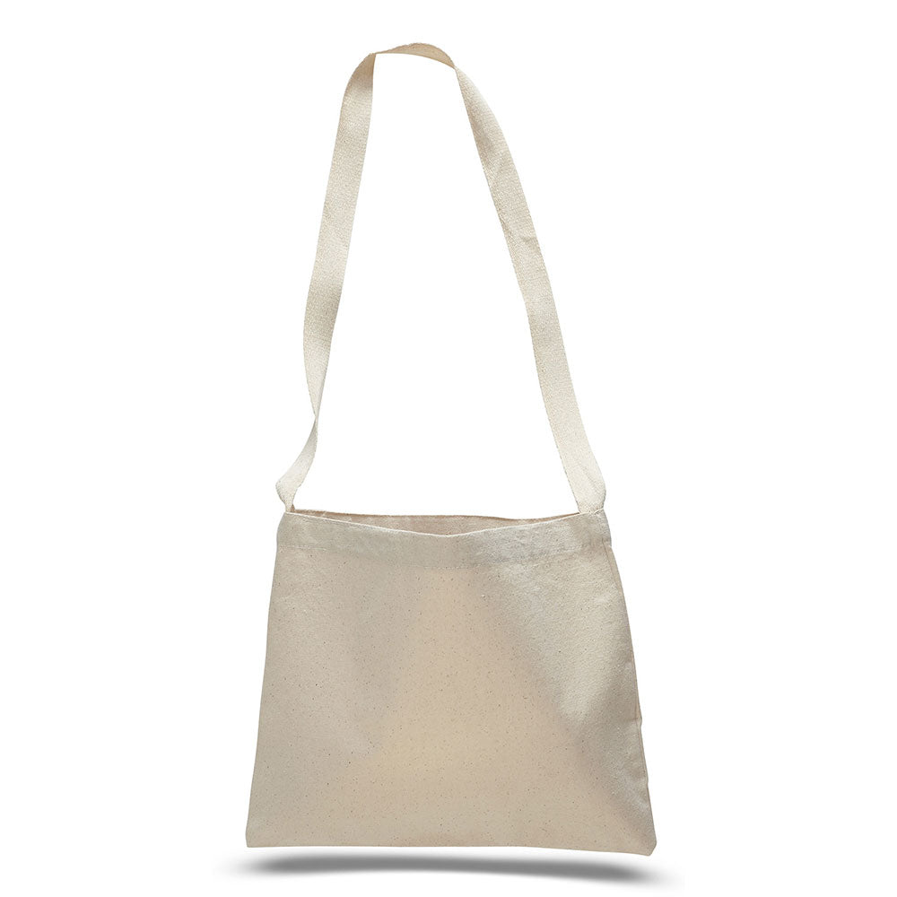 Medium Cotton Canvas Messenger Bag (14'' W X 12'' H) 12 Oz-Bag-Brand Your Tote-Natural-Brand Your Tote