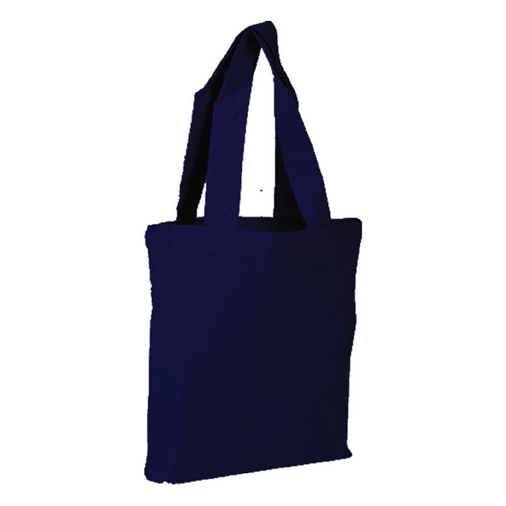 Medium Cotton Tote Bag with Bottom Gusset-Brand Your Tote-Navy Blue-Brand Your Tote