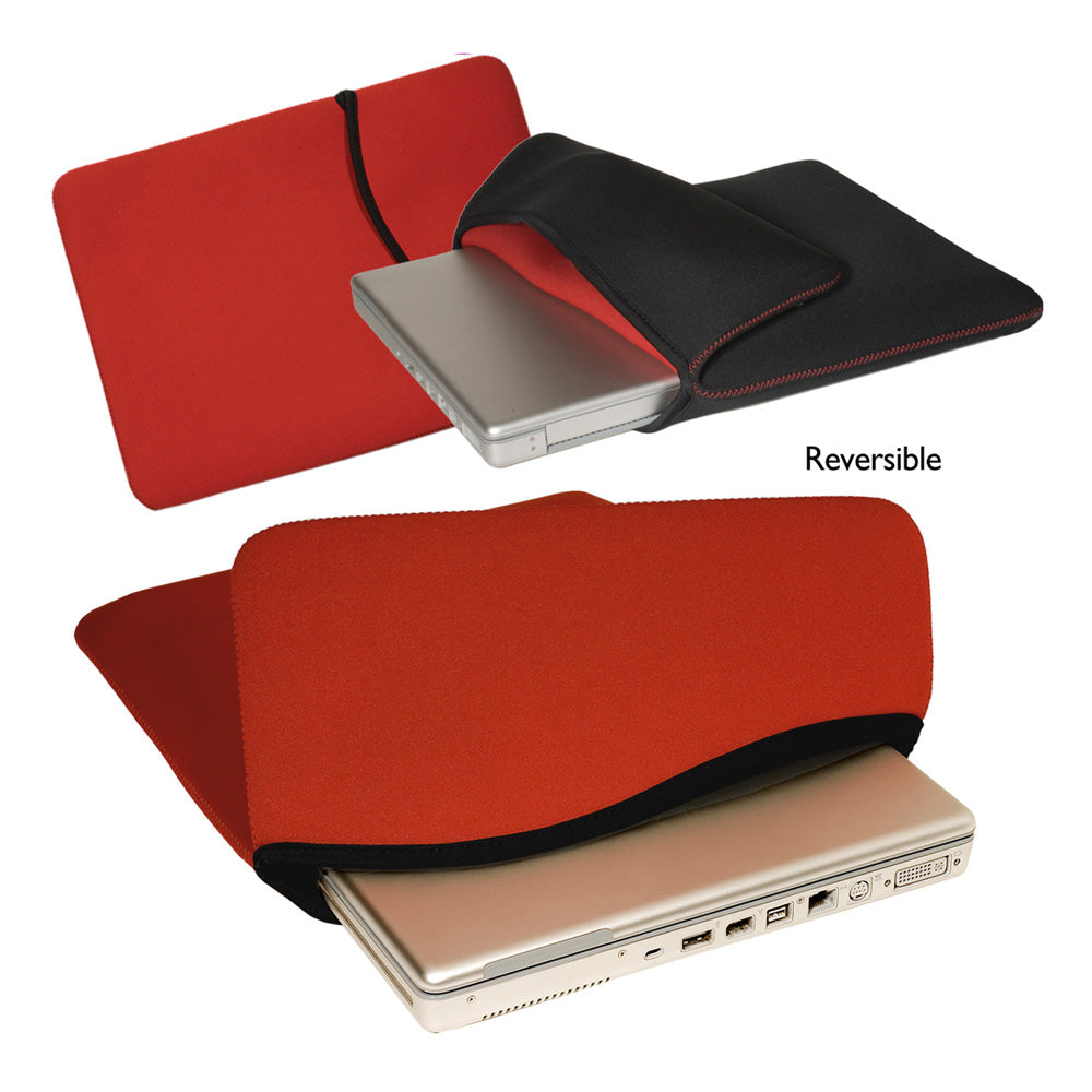 Polypropylene Reversible Laptop Sleeve (15'' W X 11'' H)-Laptop Sleeve-Brand Your Tote-Red-Brand Your Tote