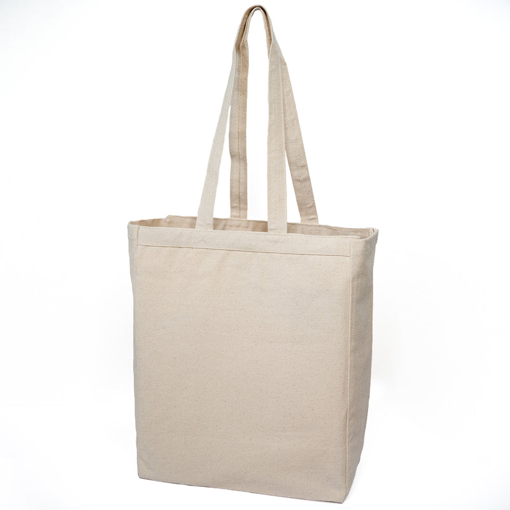 Medium Cotton Canvas Book Tote Bag (11'' W X 14'' H) 12 Oz-Tote Bag-Brand Your Tote-Brand Your Tote
