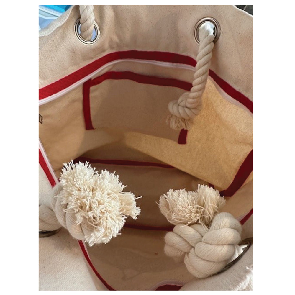 Medium Cotton Canvas Trendy Rope Handle Tote Bag (16.5'' W X 13.5'' H) 12 Oz-Tote Bag-Brand Your Tote-Brand Your Tote