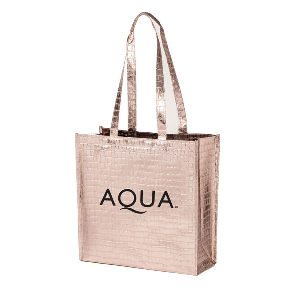 Medium Polypropylene Glam Metallic Croc Shopper Bag (14'' W X 14'' H) 105 Gsm-Bag-Brand Your Tote-Brand Your Tote