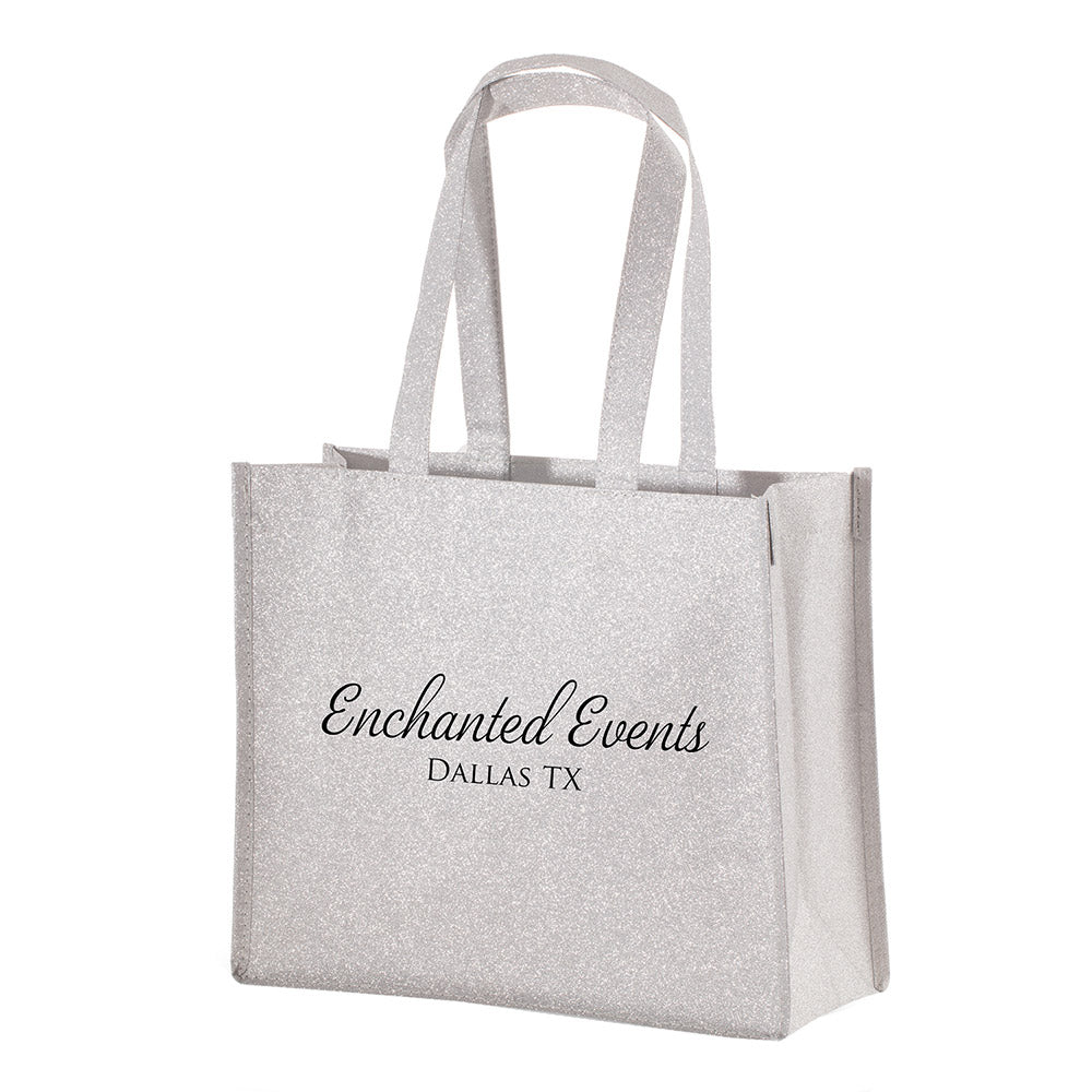 Medium Polypropylene Showstopping Sparkle Glitter Bag (13'' W X 11'' H) 120 Gsm-Bag-Brand Your Tote-Brand Your Tote