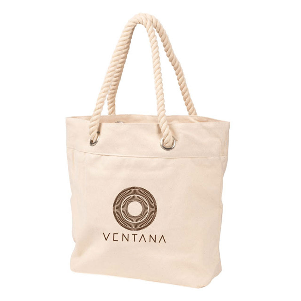 Medium Cotton Canvas Trendy Rope Handle Tote Bag (16.5'' W X 13.5'' H) 12 Oz-Tote Bag-Brand Your Tote-Brand Your Tote