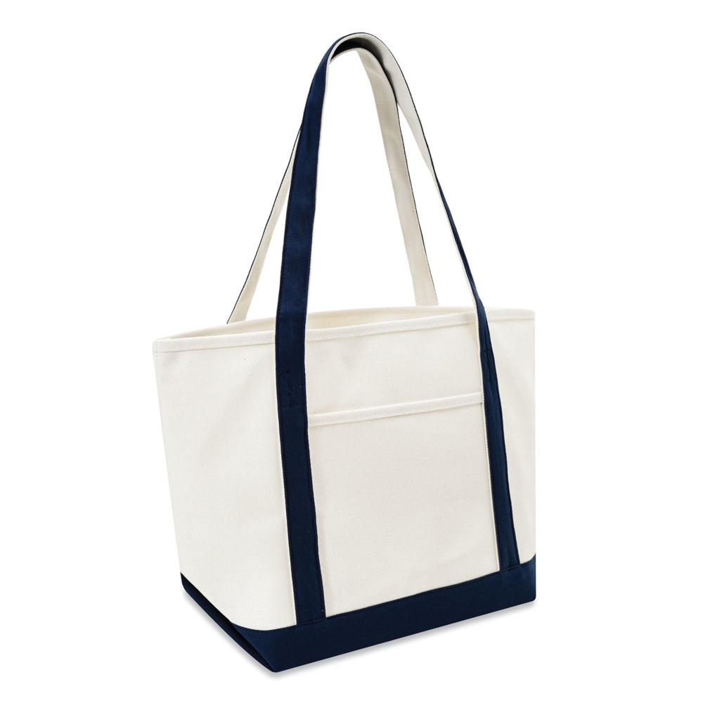 Large Cotton Canvas Yacht Club Tote Bag (20.5'' W X 13'' H) 24 Oz-Tote Bag-Brand Your Tote-Brand Your Tote