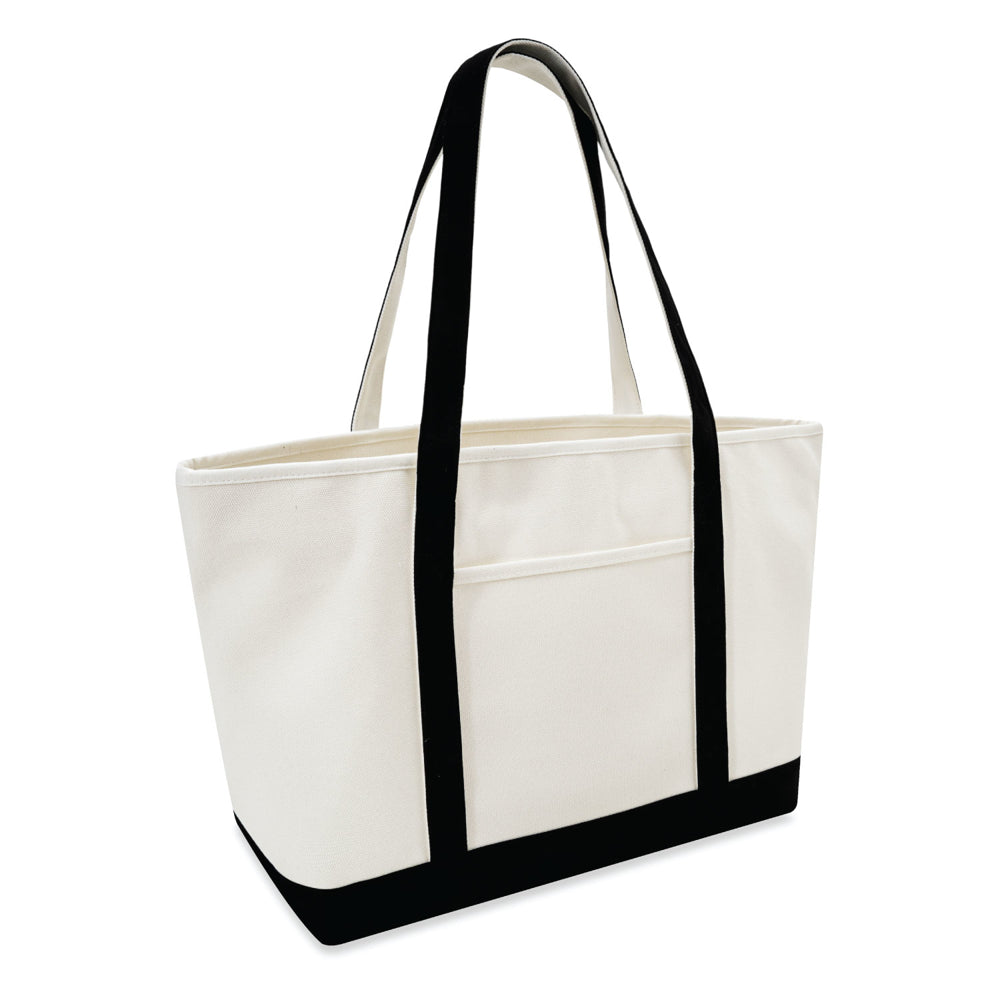 Xl Cotton Canvas Yacht Club Tote Bag (24'' W X 14.17'' H) 24 Oz-Tote Bag-Brand Your Tote-Brand Your Tote