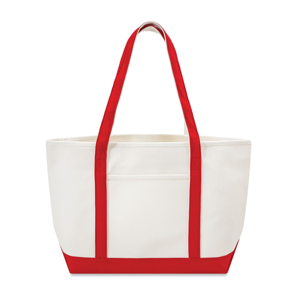 Xl Cotton Canvas Yacht Club Tote Bag (24'' W X 14.17'' H) 24 Oz-Tote Bag-Brand Your Tote-Brand Your Tote