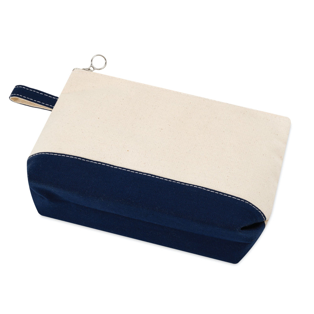 Small Cotton Canvas Cosmetic Pouch (11'' W X 7'' H) 12 Oz-Pouch-Brand Your Tote-Brand Your Tote