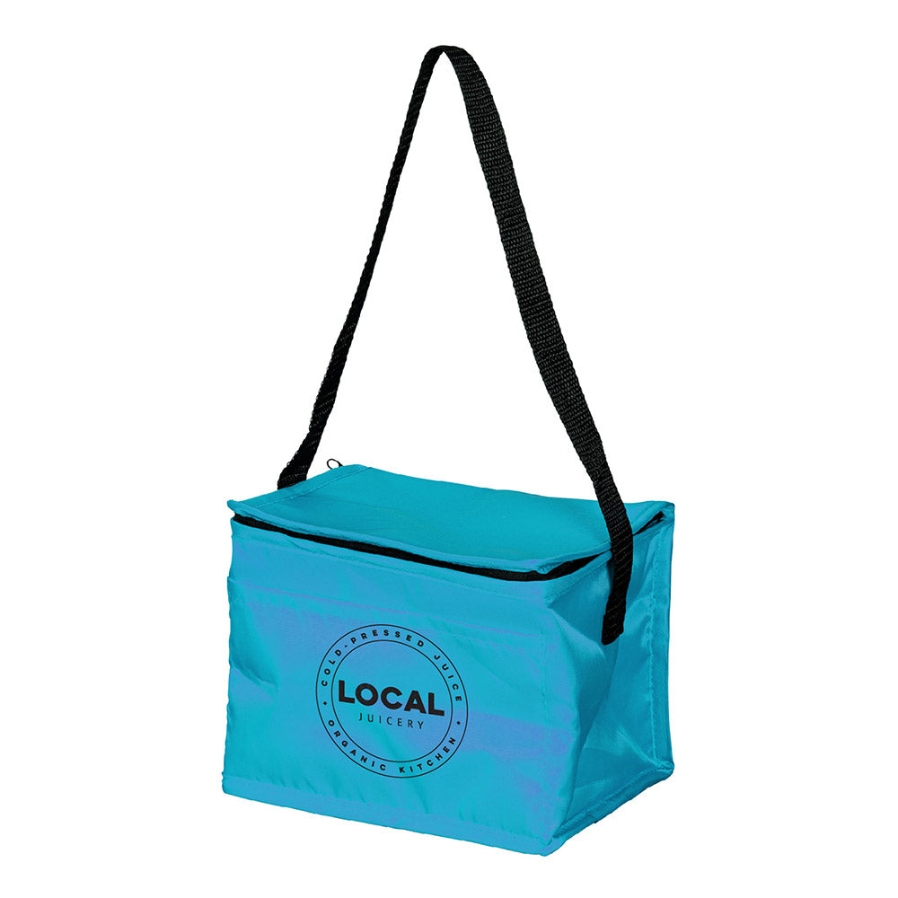 Small Polyester 6 Can Cooler Bag (8'' W X 6'' H) 210D-Bag-Brand Your Tote-Brand Your Tote