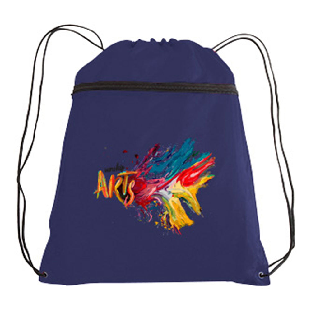 Large Polyester Drawstring Backpack (14'' W X 19'' H) 210D-Backpack-Brand Your Tote-Brand Your Tote