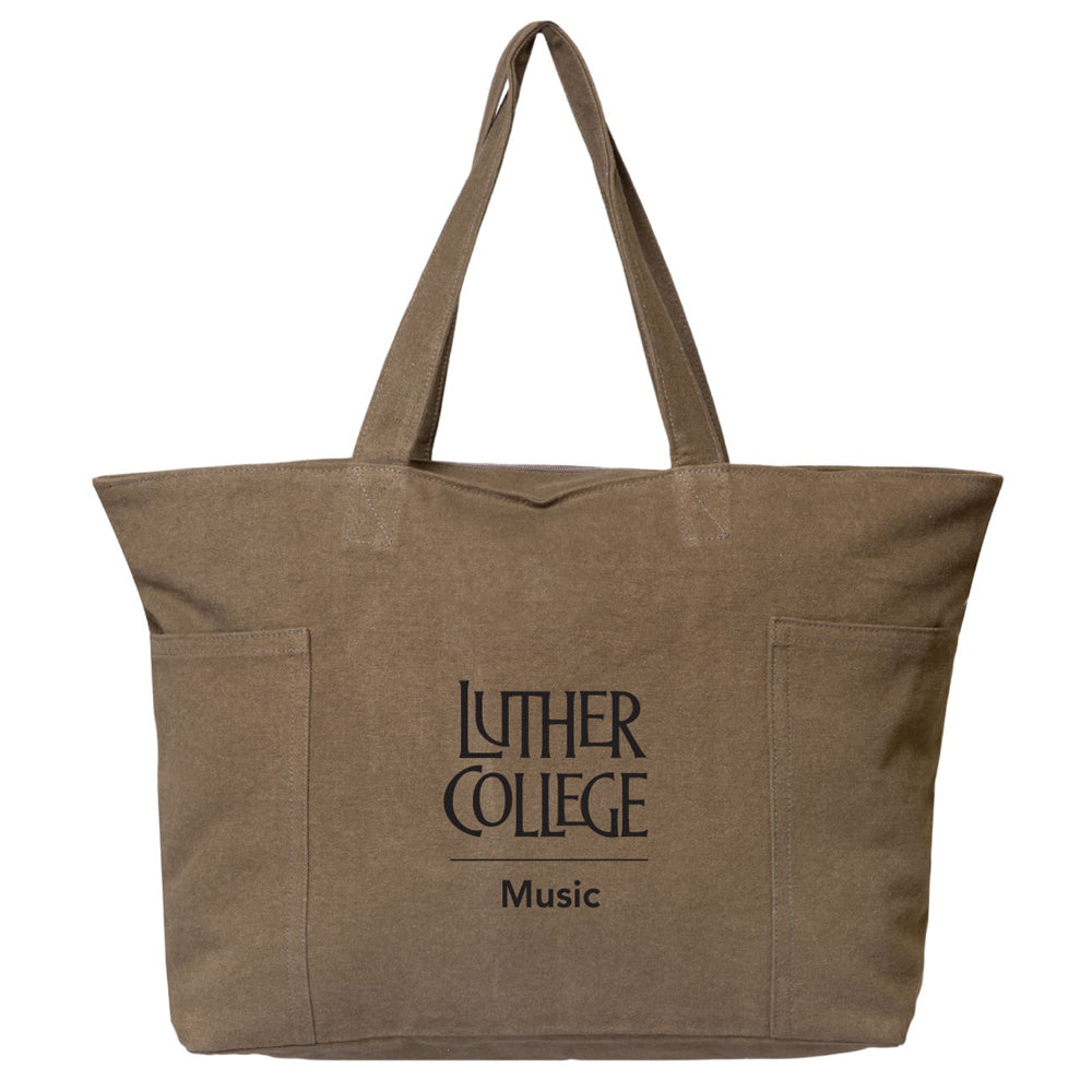 Large Cotton Canvas Stone Washed Tote Bag (21.6'' W X 13'' H) 14 Oz-Tote Bag-Brand Your Tote-Brand Your Tote