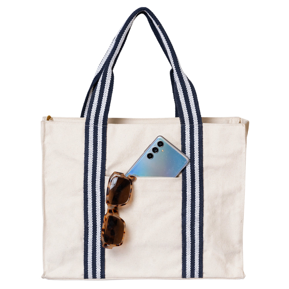 Medium Cotton Canvas Harbor Classic Tote Bag (16.14'' W X 11.8'' H) 14 Oz-Tote Bag-Brand Your Tote-Brand Your Tote
