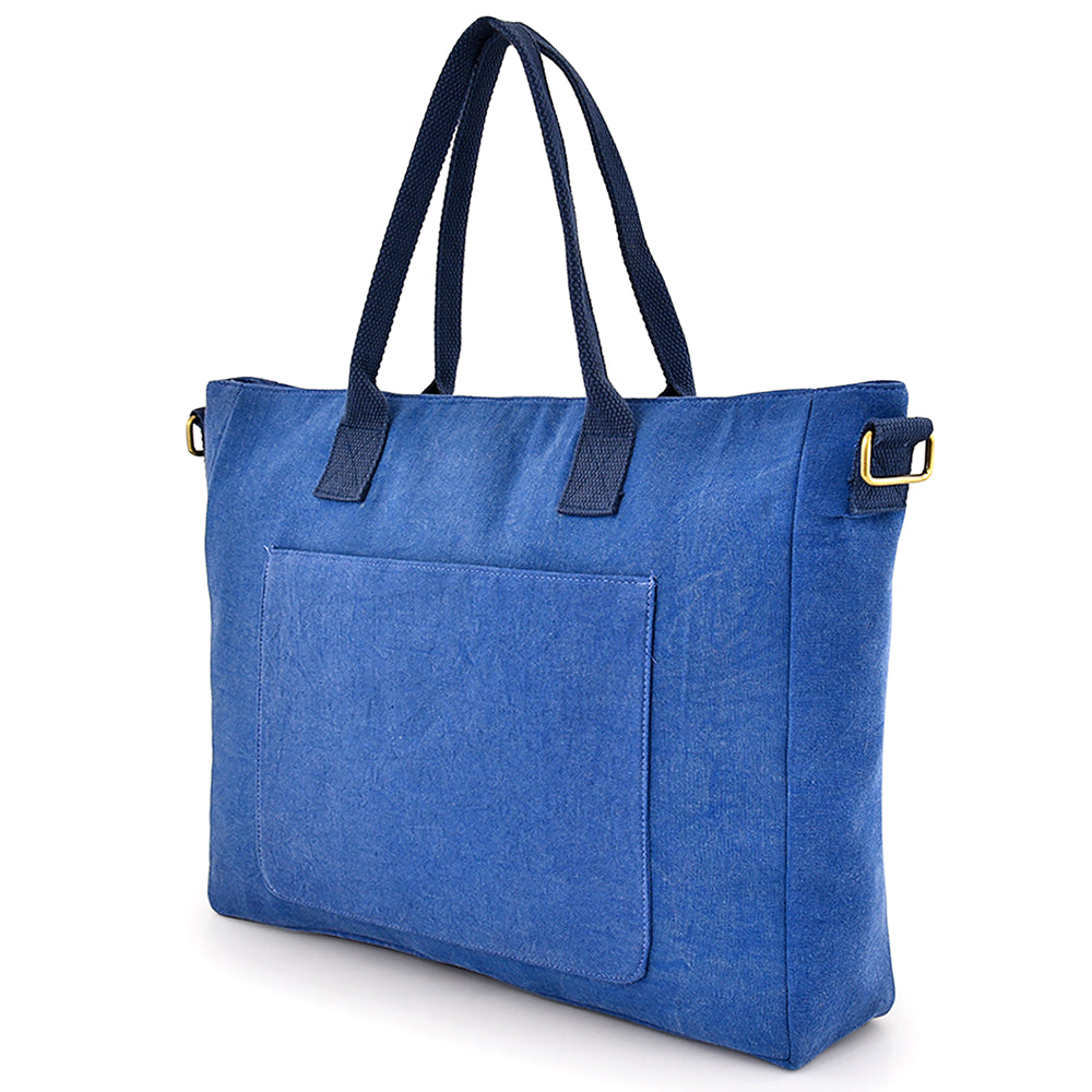 Large Cotton Canvas Cross Functional Tote Bag (17'' W X 13.77'' H) 18 Oz-Tote Bag-Brand Your Tote-Brand Your Tote
