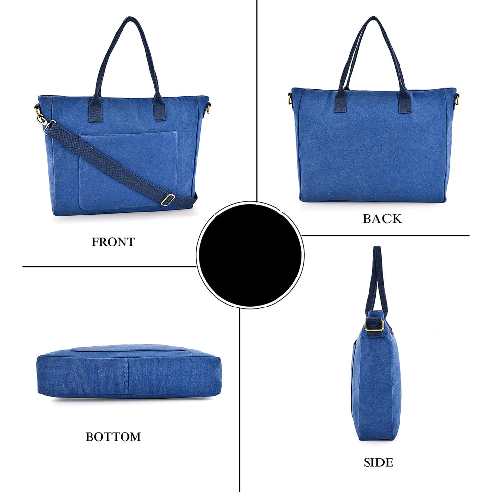 Large Cotton Canvas Cross Functional Tote Bag (17'' W X 13.77'' H) 18 Oz-Tote Bag-Brand Your Tote-Brand Your Tote