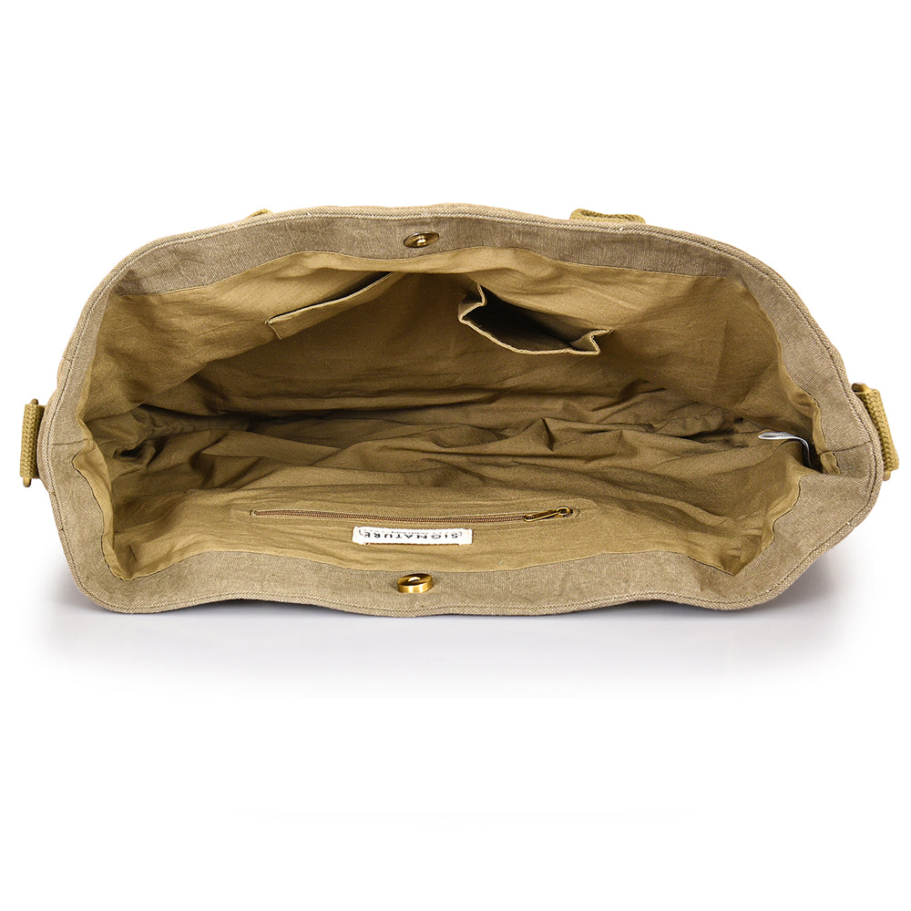 Large Cotton Canvas Cross Functional Tote Bag (17'' W X 13.77'' H) 18 Oz-Tote Bag-Brand Your Tote-Brand Your Tote