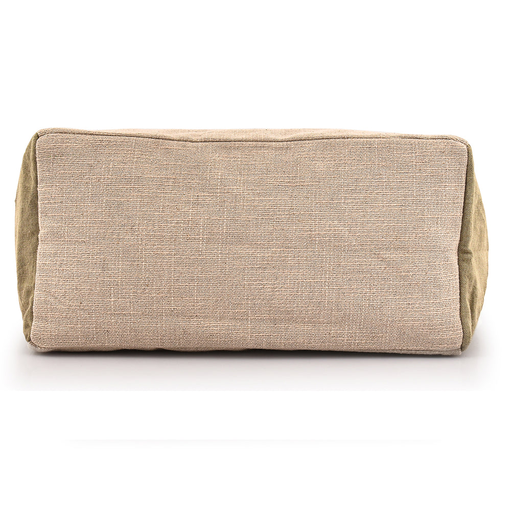 Large Cotton Canvas Tote Bag (21.25'' W X 13.4'' H) 18 Oz Cotton Side Panels/Jute Front&Back-Tote Bag-Brand Your Tote-Brand Your Tote
