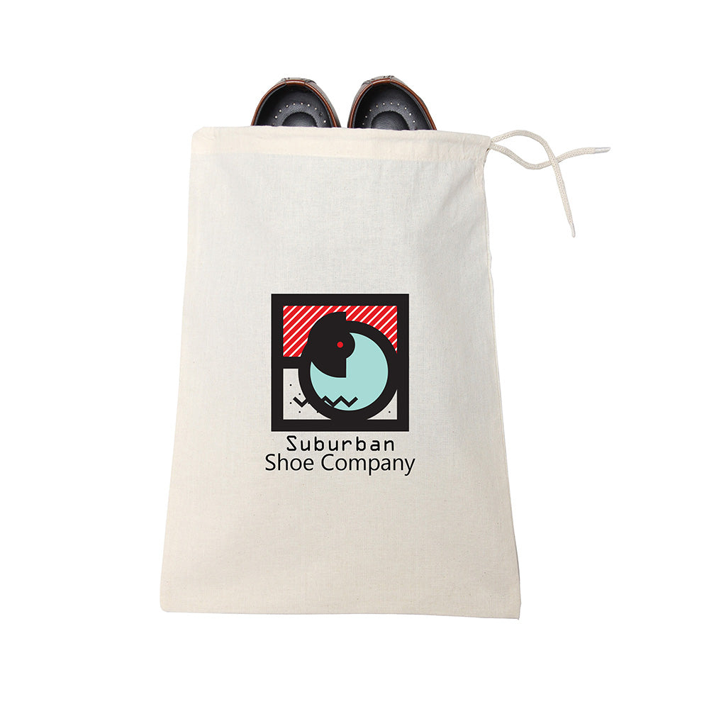 Medium Cotton Canvas Shoedrawstring Shoe Bag (11'' W X 16'' H) 7 Oz-Bag-Brand Your Tote-Brand Your Tote