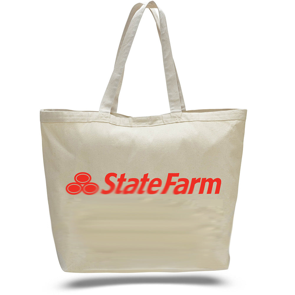 Xl Cotton Canvas Instyle Tote Bag (23'' W X 17'' H) 12 Oz-Tote Bag-Brand Your Tote-Brand Your Tote