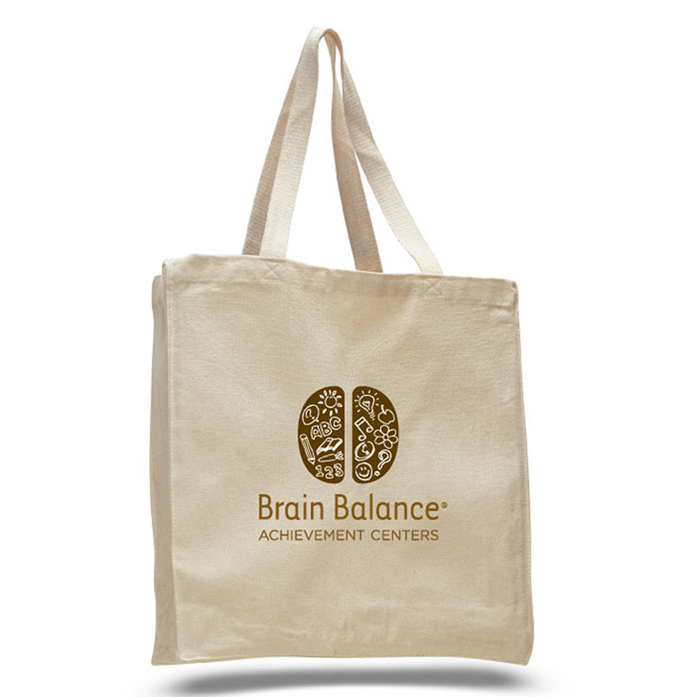 Medium Cotton Canvas Book Tote Bag (14'' W X 15'' H) 12 Oz-Tote Bag-Brand Your Tote-Brand Your Tote