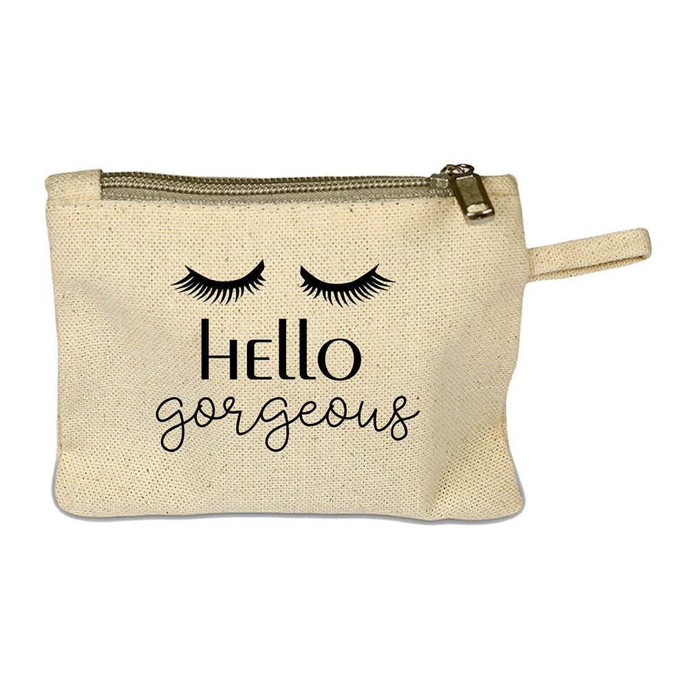 Small Cotton Canvas Zippered Pouch (5'' W X 4'' H) 12 Oz-Pouch-Brand Your Tote-Brand Your Tote