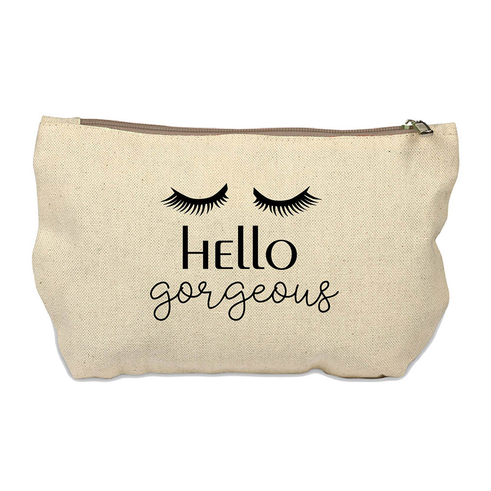 Small Cotton Canvas Zippered Pouch (9.75'' W X 6'' H) 12 Oz-Pouch-Brand Your Tote-Brand Your Tote