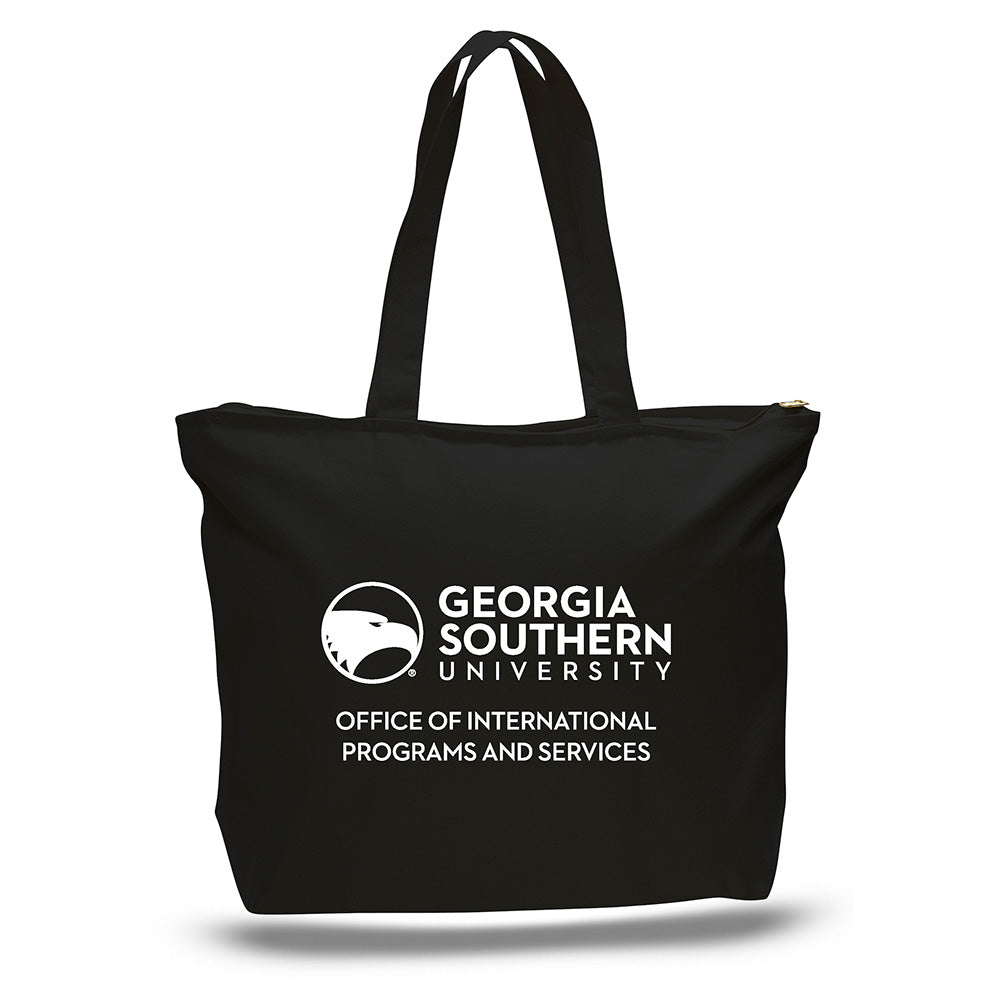 Xl Cotton Canvas Zippered Tote Bag (20'' W X 15'' H) 12 Oz-Tote Bag-Brand Your Tote-Brand Your Tote