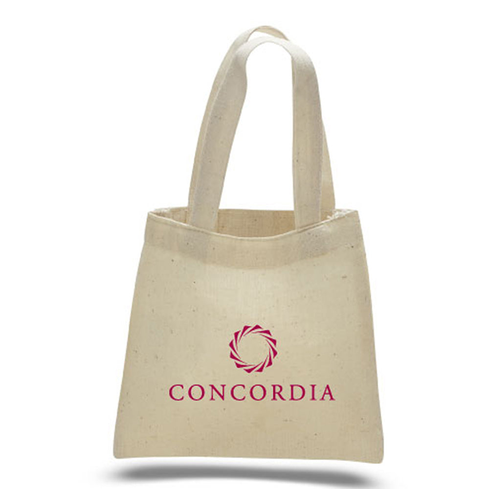 Small Cotton Canvas Tote Bag (6'' W X 6'' H) 6 Oz-Tote Bag-Brand Your Tote-Brand Your Tote
