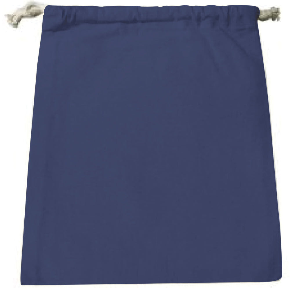 Small Cotton Canvas Drawstring Pouch (8'' W X 10'' H) 7 Oz-Pouch-Brand Your Tote-Navy Blue-Brand Your Tote